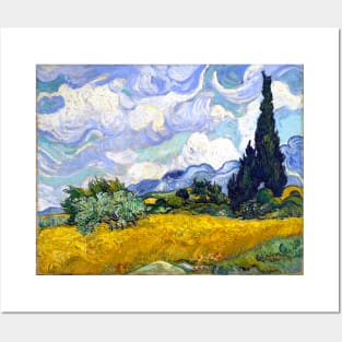 Wheat Field with Cypresses, Vincent van Gogh 1889 Posters and Art